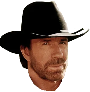 chuck norris wearing hat