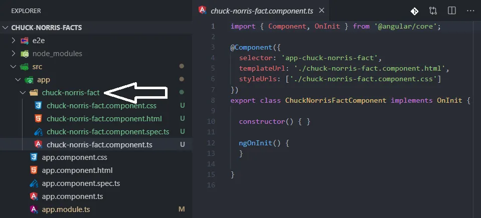 generated component vscode