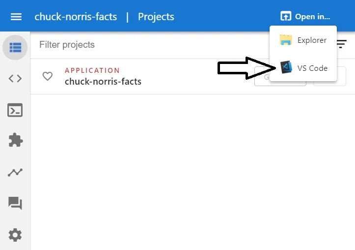 open in vscode