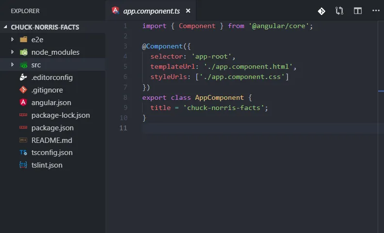 Voilá! Here we have our freshly created app opened in VS Code!