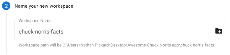 workspace name
